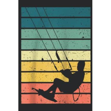 Imagem de Kiteboarding Vintage Retro Kitesurfing Kitesurf Gift Raglan Baseball Meme: Lined Journal Notebook To Do Schedule, Medium 6x9 Inches, 100 Pages, Printed Cover