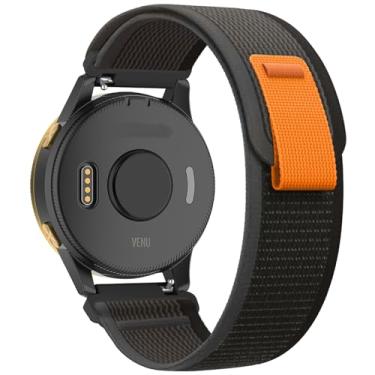 Imagem de Koazon Pulseiras de relógio Trail Loop de nylon de 20 mm compatíveis com Garmin Forerunner 55/165/Vivoactive 5/6, pulseira de substituição esportiva macia e respirável ajustável para Garmin Venu Sq 2