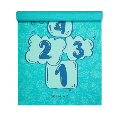 Imagem de Gaiam Tapete de ioga infantil para exercícios, ioga para crianças com estampas divertidas - Hora de brincar para bebês, crianças ativas e calmas e crianças pequenas (152 cm C x 61 cm L x 3 mm de