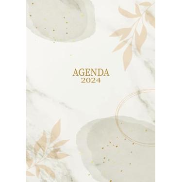 Imagem de Agenda Journalier 2024: Restez Organisé du 1er janvier 2024 au 31 décembre 2024 | Pages de Contacts, Emplois du Temps, Journal de Mots de Passe, Jours Fériés, Anniversaires et Bien Plus Encore !