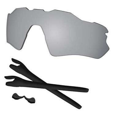 Imagem de Predrox Lentes Silver Mirror Radar EV Path e kits de borracha de substituição para óculos de sol Oakley OO9208 polarizado