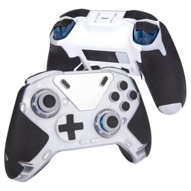 Imagem de HOTLINEGAMES Fita para controle 2.0 Plus compatível com o controle FLYDIGI APEX 4, kit de pele macia, antiderrapante, absorvente de suor, fácil de aplicar (alças + botões + gatilhos)