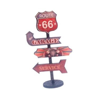 Imagem de YIJU Placa de trânsito em miniatura Decoração para casa de bonecas Presente ideal compacto, Placa de sinalização de madeira para casa de bonecas, Decoração, 5.5 Cm X 3.3 Cm X