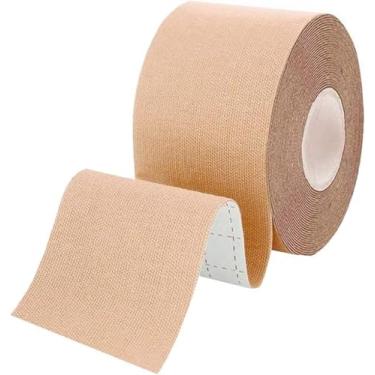 Imagem de BodyTape Fita Bandagem Elástica Adesiva Rolo 5cm x 5m Funcional Fisioterapia Muscular Esporte Musculação Bege Evita Lesões Resistente A Umidade Fita Adesiva Para o Corpo
