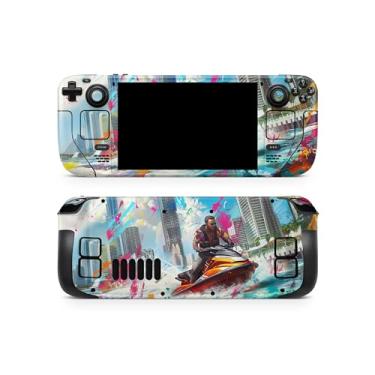 Imagem de TACKY DESIGN Graffiti Splash Skin compatível com Steam Deck Skin LCD e compatível com Steam Deck OLED Skin, decalque de vinil Adventure Skin Premium 3M, linda capa colorida