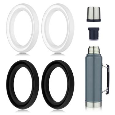 Imagem de 4 peças de juntas de substituição de silicone clássicas para Stanley, vedação de anel de vedação para tampa térmica compatível com Stanley Classic 567 g 1,0 QT 1,5 QT 2 QT 2,5 QT 2,5 QT tampa de