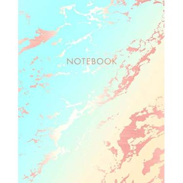 Imagem de Notebook: Pastle Hue Marble and Faux Rose Gold - Dotted Bullet Grid Journal (8 x 10 inches) - 120 Dot Pages