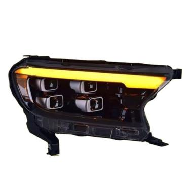 Imagem de Farol de estilo de carro compatível com Ranger e compatível com Everest 2016-2021 Farol de LED H7 D2H Opção Hid Angel Eye Bi Xenon Beam Acessórios