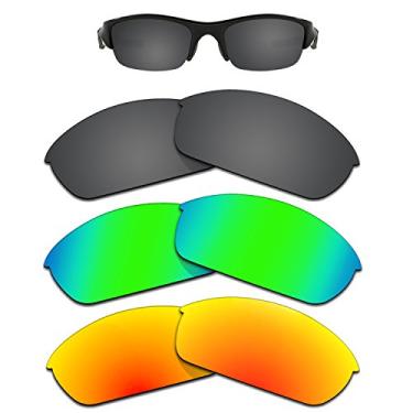 Imagem de Kygear Lentes de substituição à prova de brilho de 12 mm para óculos de sol Oakley Flak Jacket, lentes polarizadas pacote com 3