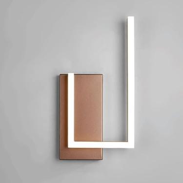 Imagem de Luminárias de parede nórdicas modernas de acrílico, douradas, com personalidade, fonte de luz LED, arandelas de parede, simplicidade, escadas, luz de cabeceira para sala de jantar, corredor,