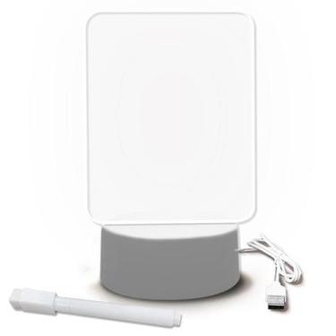 Imagem de Luminária 3D De Escrever Abajur Tipo Lousa Acrílico + Caneta - Art Hou