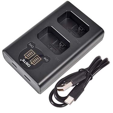 Imagem de DSTE Replacement for NP-FW50 Dual LCD Battery Charger Compatible Sony Alpha 7 7R a7S a7R II A6400 A6500 A6100 NEX-7 SLT-A37 DSC-RX10 RX10 II III 7SM2 ILCE-7R 7S QX1 6000 with Type-C and Micro-USB Port