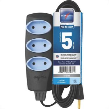 Imagem de Extensao Daneva Noshock Pp 2X0,75 Grafite 10A 5M Dn1719
