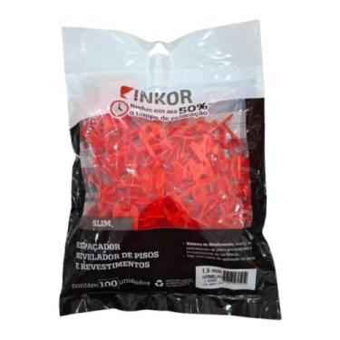 Imagem de Espaçador e Nivelador de Pisos Inkor 1,5mm 100 Unidades