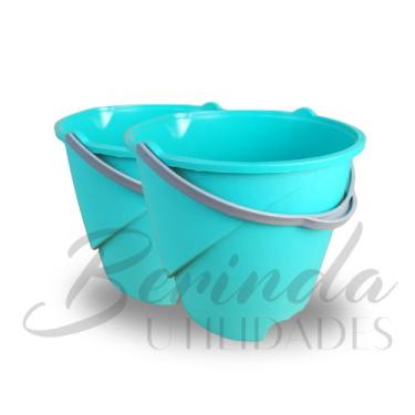 Imagem de Kit Baldes De Plastico com Alça 8 litros Com 4 e 2 Unidades - Berinda 