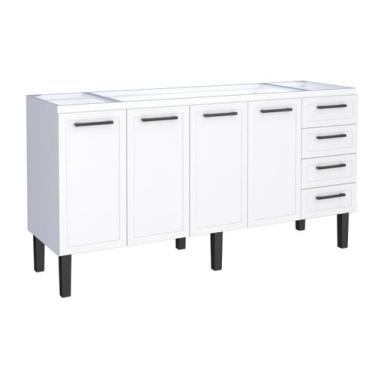 Imagem de Gabinete Armário Cozinha Juno 2.00 Mt - 4 Portas  4 Gavetas - 100% Aço