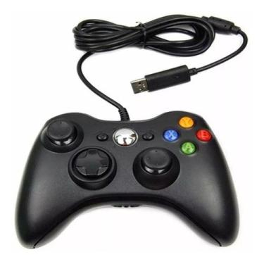 Imagem de Controle Manete Compatível com Console Xbox 360 Slim X360 e Pc/Computa
