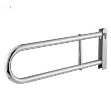 Imagem de Alça de Apoio Auxílio Idosos Deficientes Necessidades Especiais Barra Apoio Para Banheiro Articulada(70cm)