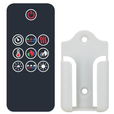 Imagem de Controle remoto de substituição para lareira elétrica Napoleon W190-0251 NEFL36CFH-1 NEFL42CFH-1 NEFL50CFH-1 NEFL60CFH-1 NEFL72CFH-1, com suporte de montagem na parede
