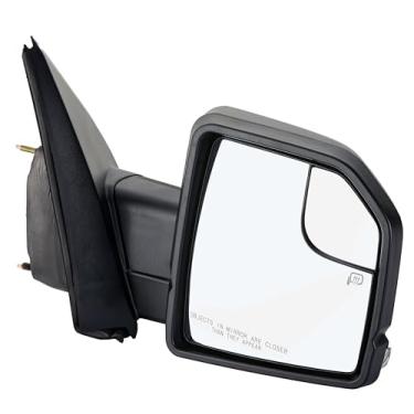 Imagem de ZAPOSTS Substituição do espelho retrovisor lateral adequado para Ford F-150 2015-2017. Aquecimento elétrico. Dobrável manual. Luz de seta. Espelho de porta lateral do passageiro. Sem luzes de poça, 6