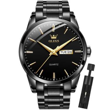 Imagem de Relógio Masculino OLEVS - Analógico de Quartzo com Caixa de Aço Inoxid