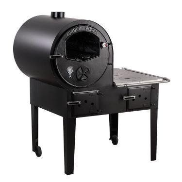 Imagem de Forno Acoplado Lux Preto Com Chapa Ferro Fundido