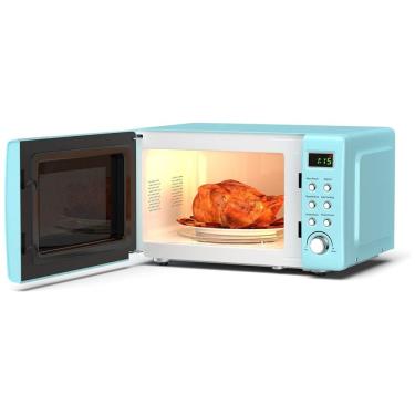 Imagem de Micro Ondas Retrô de Bancada com 8 Configurações 700W, Menta, 110v, SIMOE AMSE171MOGN, Verde