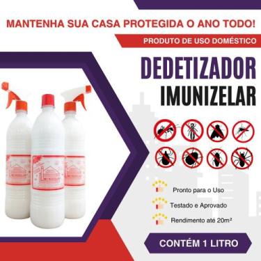 Imagem de Dedetizador para uso doméstico Imunizelar com borrifador 1 litro 