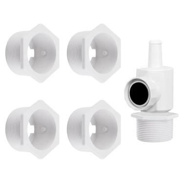 Imagem de UFURMATE Acessórios de parede universais para limpador de piscina, 4 peças 6-500-00 conector de parede acessórios de montagem de parede para limpador de piscina, peça de relacionamento para Zodiac
