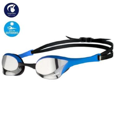 Imagem de Óculos De Natação Arena Cobra Ultra Mirror SWIPE , Prata, Azul