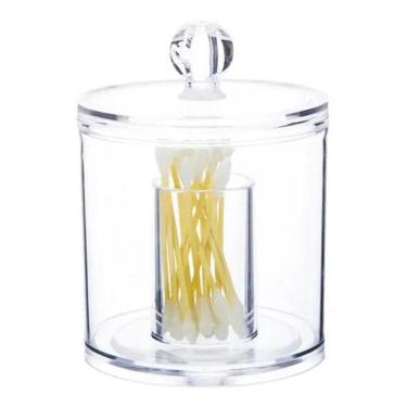 Imagem de Porta Algodão E Cotonete Acrílico Redondo