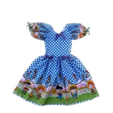 Imagem de Vestido Caipira Personalizado Infantil e Adulto  Perfeito para o Arrai