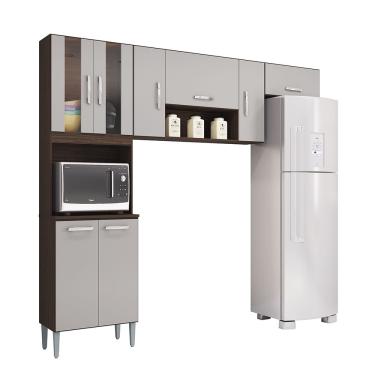 Imagem de Cozinha Compacta Íris Completa Chocolate/ Off White