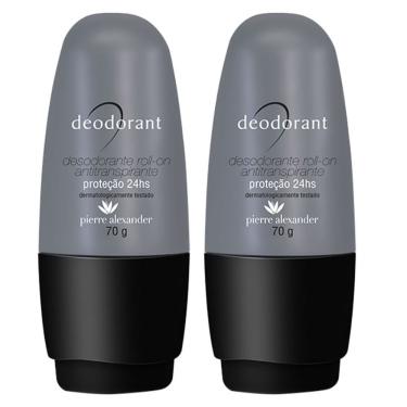 Imagem de 2 Roll-on Cinza Desodorante Pierre Alexander 70g Roll-on Cinza