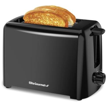 Imagem de Torradeira Elite Gourmet ECT1027B Cool Touch com 6 Níveis de Torra e Abertura de 31,7 mm para Bagels, Waffles e Pães Especiais