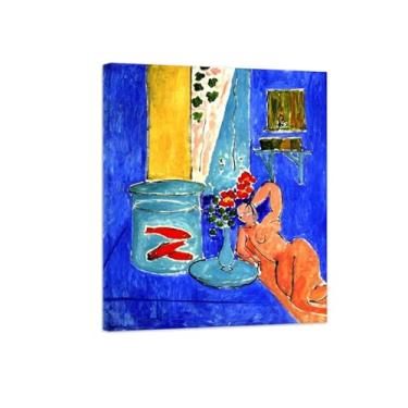 Imagem de Hneri Matisese famosa impressão em tela - imagens para sala de estar - pintura de arte de parede - peixe dourado e escultura - reprodução pronta para pendurar 40 x 50 cm 16 x 20 polegadas tela