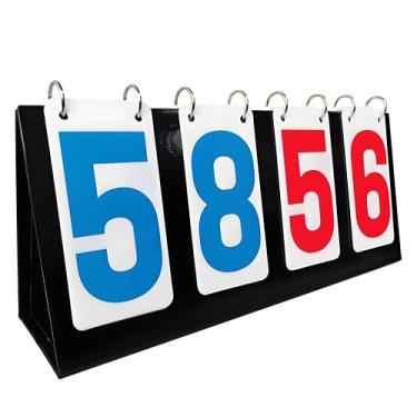 Imagem de SUNIVOLSY Placar, marcador portátil de 4 dígitos para futebol, basquete, tênis