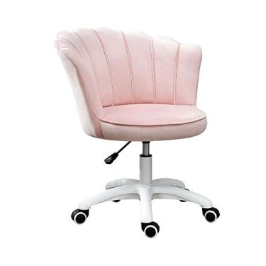 Imagem de Cadeira de escritório simples e moderna suporte traseiro cadeira de mesa giratória para escritório em casa cadeira de computador ergonômica ajustável com cadeira de rodas (cor: amarelo)