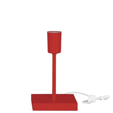 Imagem de Luminária de Mesa Abajur Vintage Vermelho com Lampada