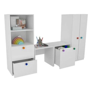 Imagem de Armário Montessoriano Rubi 01 100% mdf (guardaroupa Infantil)