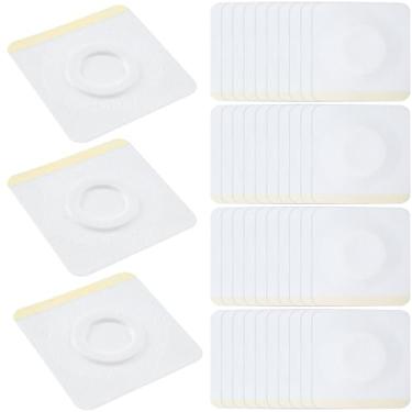 Imagem de Hzopcw Embalagem de óleo de rícino com 50 peças, adesivos autoadesivos descartáveis para umbigo, almofadas de óleo de rícino de algodão orgânico altamente absorvente para exercícios, ioga, viagens