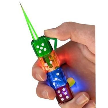 Imagem de (sem butano) Isqueiro LED multicolorido de butano, chama verde à prova de vento, acendedor de velas (1, cor aleatória)