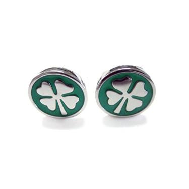 Imagem de Abotoaduras Green Four Leaf Clover
