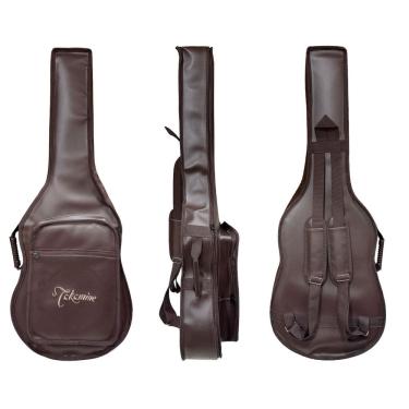 Imagem de BAG CAPA P/ VIOLÃO FOLK CARGO COURO SINTÉTICO "TAKAMINE" MARROM