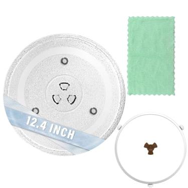 Imagem de LUBIYACK Substituição de placa de micro-ondas de vidro de 31,5 cm para WB48X24079 5304509437 Bandeja giratória de forno com design em forma de Y para melhor reaquecimento e distribuição uniforme de