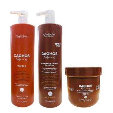 Imagem de Kit Arvensis Professional Cachos Naturais - Shampoo 1L + Ativador De C