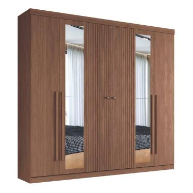 Imagem de Guarda Roupa Casal Com Espelho 6 Portas Sintra Jatobá