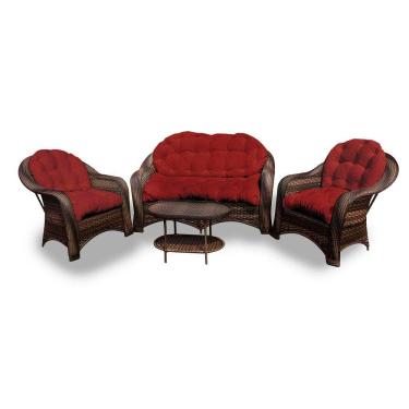 Imagem de Conjunto De Sofá 1 Sofá + 2 Poltronas + 1 Mesa Centro