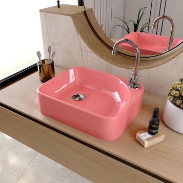 Imagem de Kit Cuba Ro36 Cross Com Torneira 1198 E Válvula Click Rosa