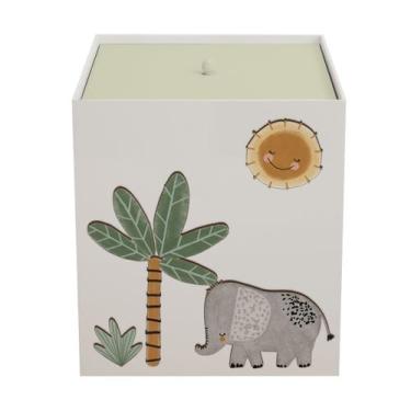 Imagem de Lixeira Kit Higiene MDF com Tampa Quarto Bebê Safari Savana - Neném na